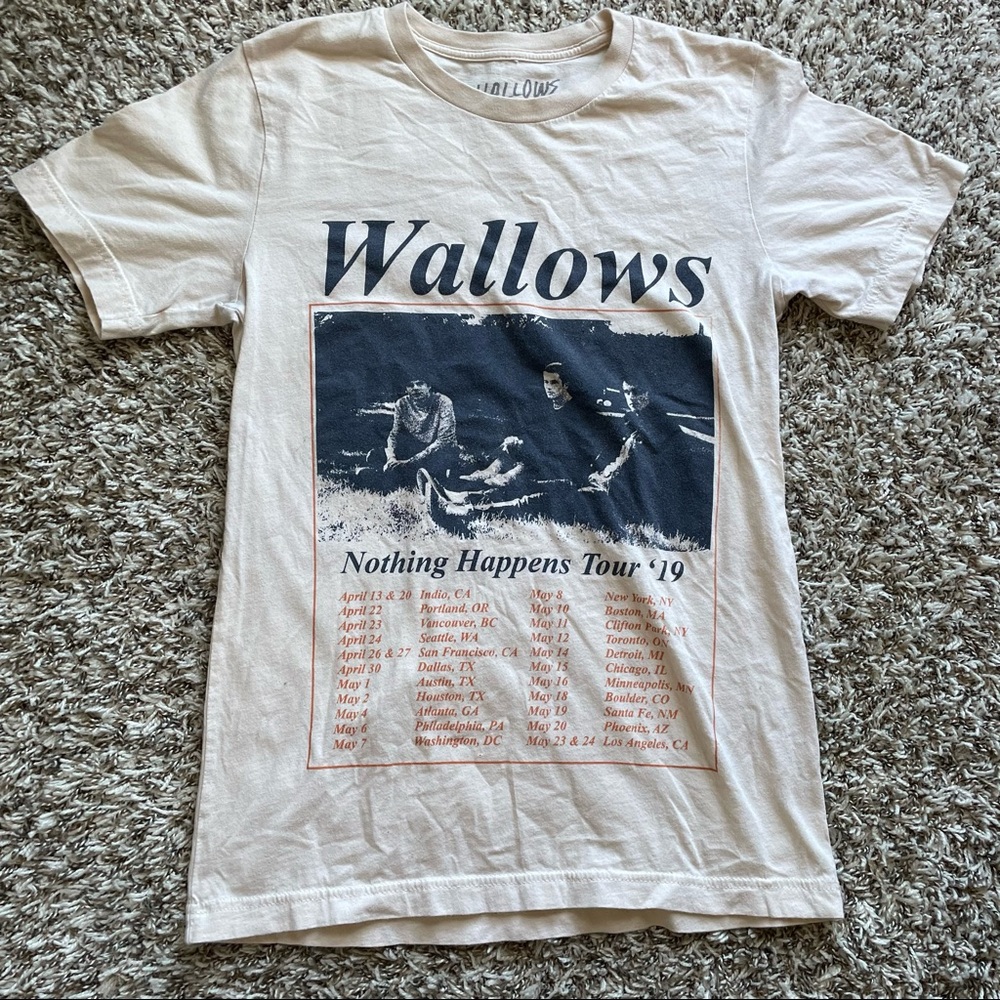 Wallows Nothing Happens ‘19 Tour Shirt